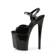 Noires sandales plateforme 20 cm NAUGHTY-809 sandales talons hauts pleaser