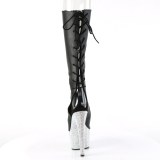 Noirs 18 cm BEJ-2018-7 Pleaser bottes  lacets femme talon