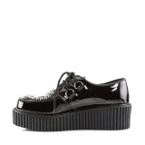 Noirs 5 cm CREEPER-108 rockabilly chaussures creepers femmes