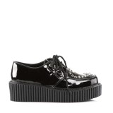 Noirs 5 cm CREEPER-108 rockabilly chaussures creepers femmes
