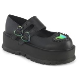 Noirs 5 cm SLACKER-25 emo chaussures mary jane  boucles