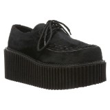 Noirs 7,5 cm CREEPER-202 rockabilly chaussures creepers femmes