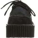Noirs 7,5 cm CREEPER-202 rockabilly chaussures creepers femmes