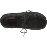 Noirs 7,5 cm CREEPER-202 rockabilly chaussures creepers femmes