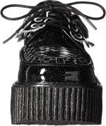 Noirs 7,5 cm CREEPER-205 chaussures creepers femmes ailes de chauve-souris
