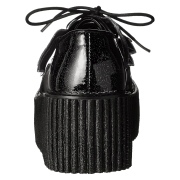 Noirs 7,5 cm CREEPER-205 chaussures creepers femmes ailes de chauve-souris