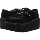 Noirs 7,5 cm CREEPER-206 rockabilly chaussures creepers femmes