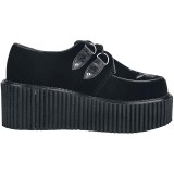 Noirs 7,5 cm CREEPER-219 rockabilly chaussures creepers femmes