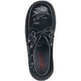Noirs 7,5 cm CREEPER-219 rockabilly chaussures creepers femmes