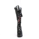 Noirs 9,5 cm GLAM-243 Demonia bottes à lacets femme talon