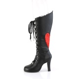 Noirs 9,5 cm GLAM-243 Demonia bottes à lacets femme talon