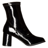 Noirs Verni 7,5 cm GOGO-150 bottines  talons pais stretch