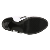 Noirs blanc 10,5 cm CONTESSA-06 escarpins mary jane rockabilly gangster