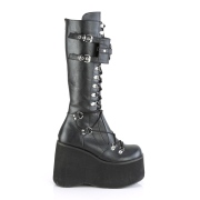 Noirs vegan 11,5 cm DemoniaCult KERA-200 bottes plateforme gothique