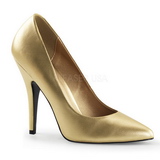 Or Mat 13 cm SEDUCE-420 Escarpins Talons Aiguilles Hommes