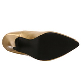 Or Mat 13 cm SEDUCE-420 Escarpins Talons Aiguilles Hommes