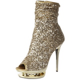 Or Paillettes 15,5 cm BLONDIE-R-1008 Plateforme Bottines Femmes