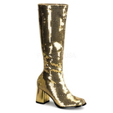 Or Paillettes 8 cm SPECTACUL disco bottes  talon carr annes 70