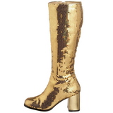 Or Paillettes 8 cm SPECTACUL disco bottes  talon carr annes 70