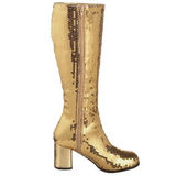 Or Paillettes 8 cm SPECTACUL disco bottes  talon carr annes 70