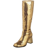 Or Paillettes 8 cm SPECTACUL disco bottes  talon carr annes 70