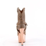 Or Rose pierre strass 18 cm ADORE-1029CHRS bottines western cowboy pleaser