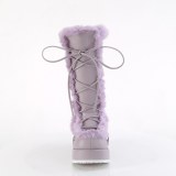 Peau 7 cm CUBBY-311 gothique bottes  lacets femme plateforme lavande