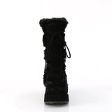 Peau 7 cm CUBBY-311 gothique bottes  lacets femme plateforme noir