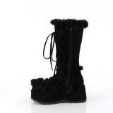 Peau 7 cm CUBBY-311 gothique bottes  lacets femme plateforme noir