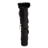 Peau noires 13 cm CAMEL-311 bottes plateforme chunky talons épais