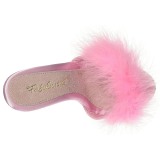 Pink 13 cm POISE-501F plumes de marabout Mules Chaussures