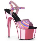 Pink 18 cm ADORE-709HGCH Hologramme talons avec plateforme