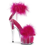 Pink 18 cm ADORE-724F sandales  talons hauts et plumes pole dance