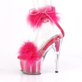 Pink 18 cm ADORE-724F sandales à talons hauts et plumes pole dance