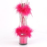 Pink 18 cm ADORE-724F sandales  talons hauts et plumes pole dance