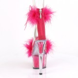 Pink 18 cm ADORE-724F sandales  talons hauts et plumes pole dance