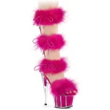 Pink 18 cm ADORE-728F sandales  talons hauts et plumes pole dance