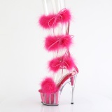 Pink 18 cm ADORE-728F sandales  talons hauts et plumes pole dance