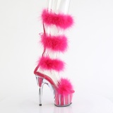 Pink 18 cm ADORE-728F sandales  talons hauts et plumes pole dance