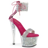 Pink 18 cm SKY-327RSI talon haut avec manchette de cheville strass