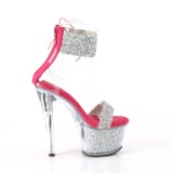 Pink 18 cm SKY-327RSI talon haut avec manchette de cheville strass