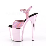 Pink 20 cm FLAMINGO-809HG talons hauts pleaser plateforme