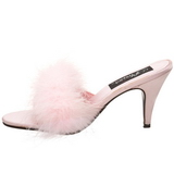 Pink 8 cm AMOUR-03 plumes de marabout Mules Chaussures