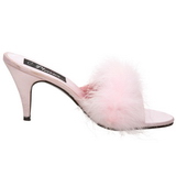 Pink 8 cm AMOUR-03 plumes de marabout Mules Chaussures