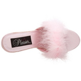 Pink 8 cm AMOUR-03 plumes de marabout Mules Chaussures