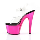 Plateforme chrom pink 18 cm Pleaser ADORE-708 talons hauts de stripteaseuses