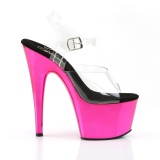 Plateforme chrom pink 18 cm Pleaser ADORE-708 talons hauts de stripteaseuses