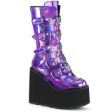 Pourpre Hologramme 14 cm SWING-230 bottes cyberpunk plateforme