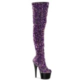 Pourpre Paillettes 20 cm ADORE-3020 bottes overknee plateforme de pole dance