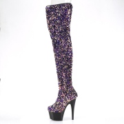 Pourpre Paillettes 20 cm ADORE-3020 bottes overknee plateforme de pole dance